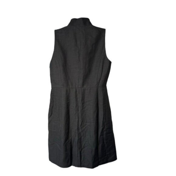 Tuckernuck NEW Black Leighton Linen Sleeveless Button Down Mini Dress Size S - Picture 7 of 9